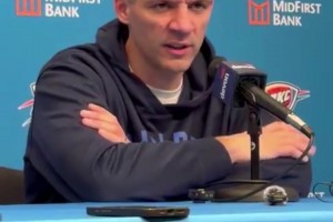 是否为打湖人而特别准备了？雷霆主帅：我们面对谁都是一样，训练里高标准要求自己